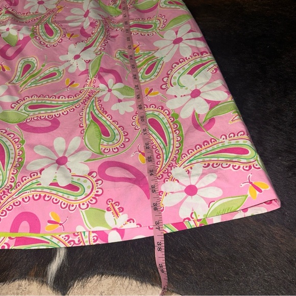 Lilly Pulitzer Size 12 Strapless Dress Pink Green Halter Back - Picture 6 of 9